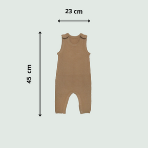 Caramel Baby Romper | 100% Organic Cotton - Mojopanda Organic Store