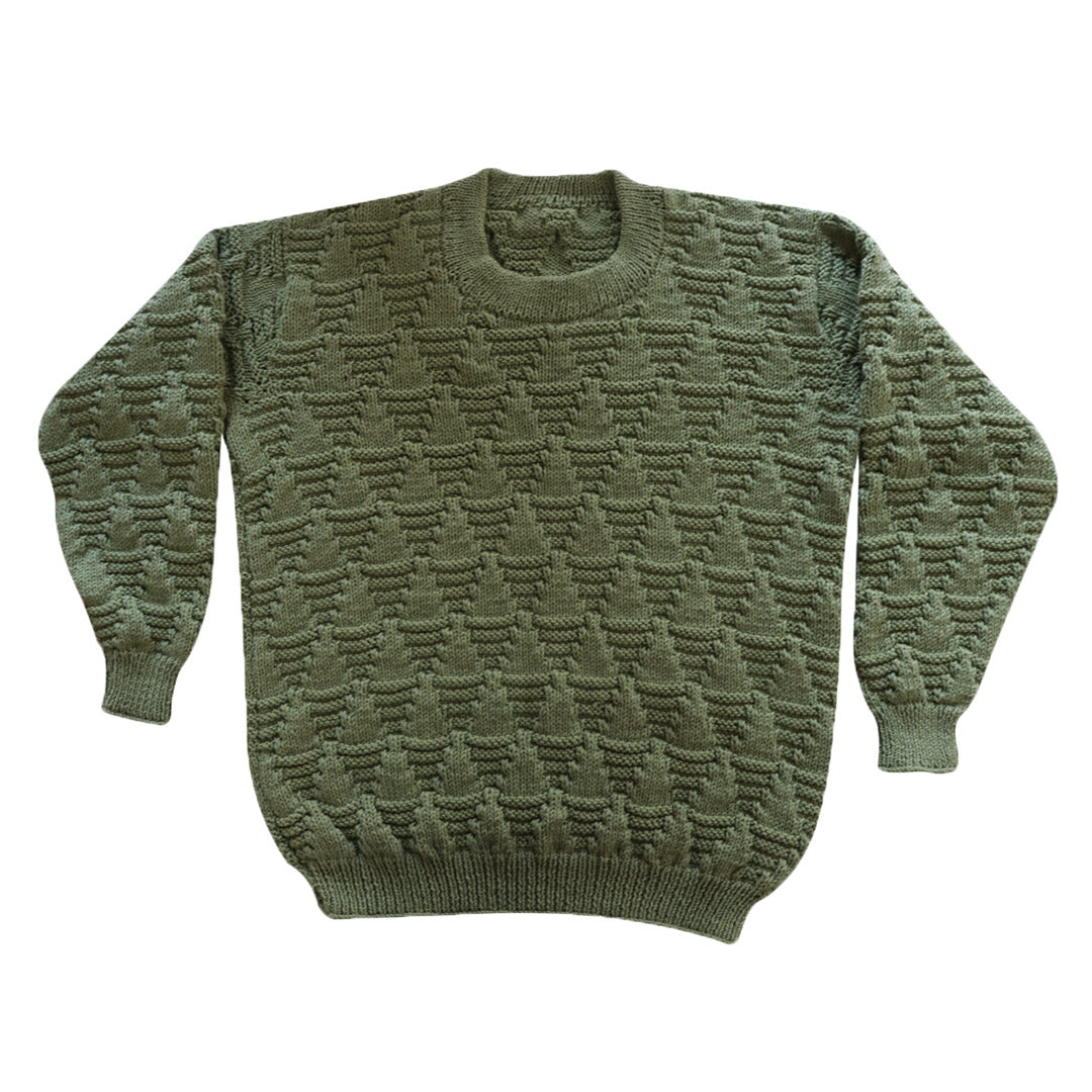Pullover Round Neck - Peppermint Green | For Men | 100% Organic Wool - Mojopanda Organic Store