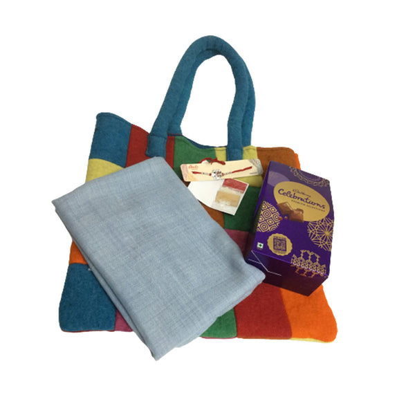 Gift Combo - Fancy Tote bag| Stole | Chocolate