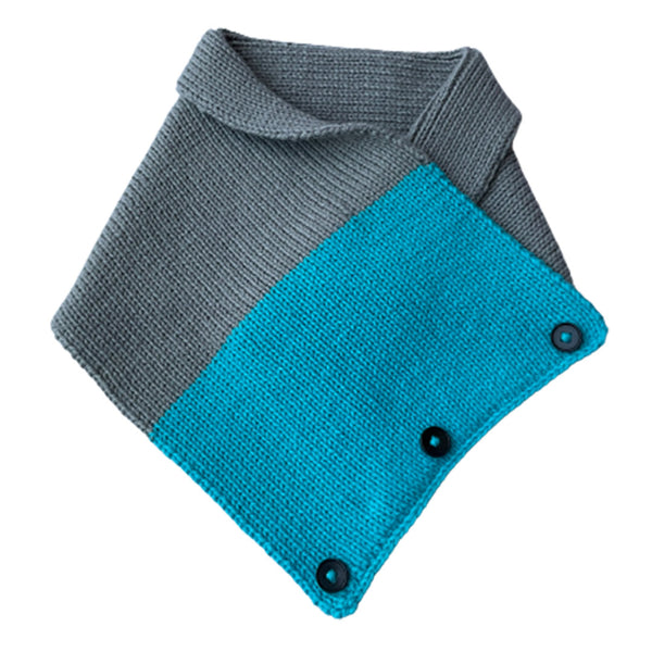 Neck  Warmers & Mufflers|   Ultimate Grey & Easter Blue   |  100% premium  Wool  |  For  Men & Women