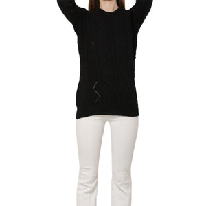 Organic Wool | Pullover with 2 Pockets | Black - Mojopanda Organic Store