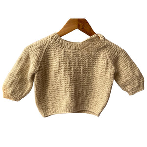 Organic Wool | Pullover | Ivory | 12 Months - Mojopanda Organic Store