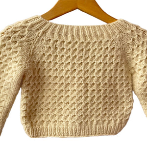 Ivory Cardigan for Boys | 100% Organic Wool - Mojopanda Organic Store