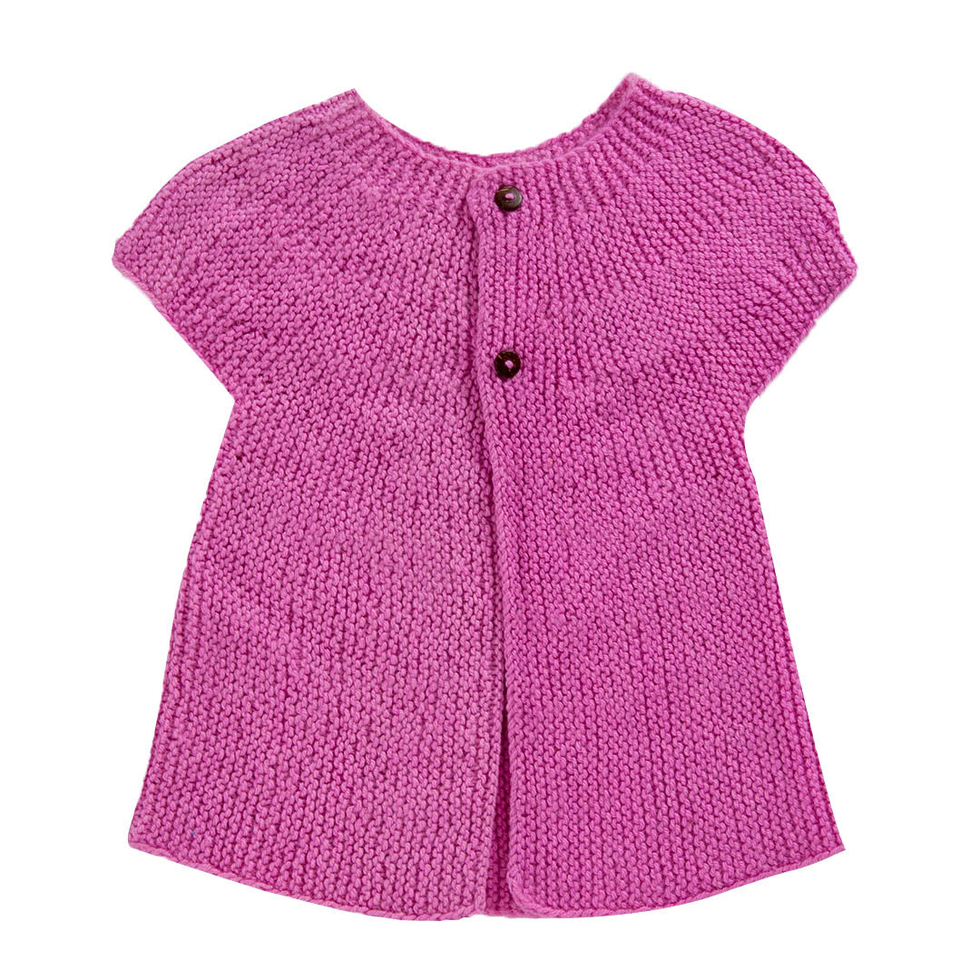 Frock Olive Green, Mustard Yellow & Classic Rose | For Baby Girl | 100% Organic Wool | Size-3 Years - Mojopanda Organic Store