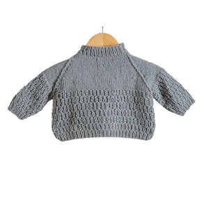 Organic Wool | Pullover | Ultimate Grey - 0-1 Months - Mojopanda Organic Store