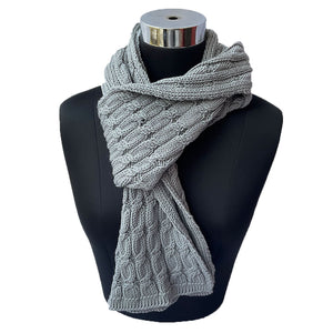 Mufflers & Neck Warmer | Ultimate Grey | 100% Premium Wool | For Women - Mojopanda Organic Store