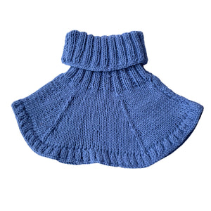 Neck Warmers & Mufflers | Wild Blue | 100% premium Wool | For Women - Mojopanda Organic Store