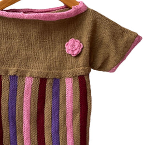 Frock Multi | For Baby Girl | 100% Organic Wool - Mojopanda Organic Store