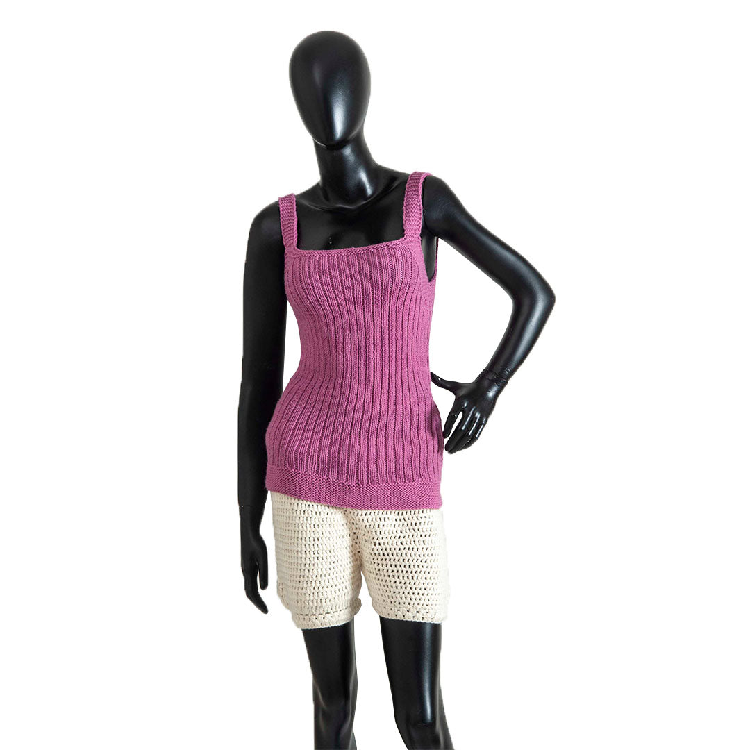 Organic Wool | Tank Top | Turkish Rose - Mojopanda Organic Store