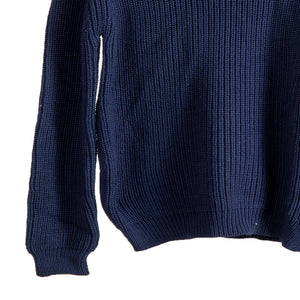 Pullover Round Neck - Mid Night Blue | For Men | 100% Organic Wool - Mojopanda Organic Store