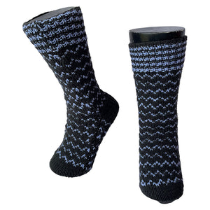 Organic Wool | Socks For Men & Women | Black & Wild Blue - Mojopanda Organic Store