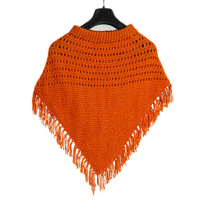 Poncho & Shrugs |Tomato Cream| For Women's | 100% Premium Wool - Mojopanda Organic Store