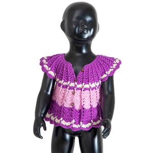 Frock Multi Color | For Baby Girl | 100% Organic Wool - Mojopanda Organic Store