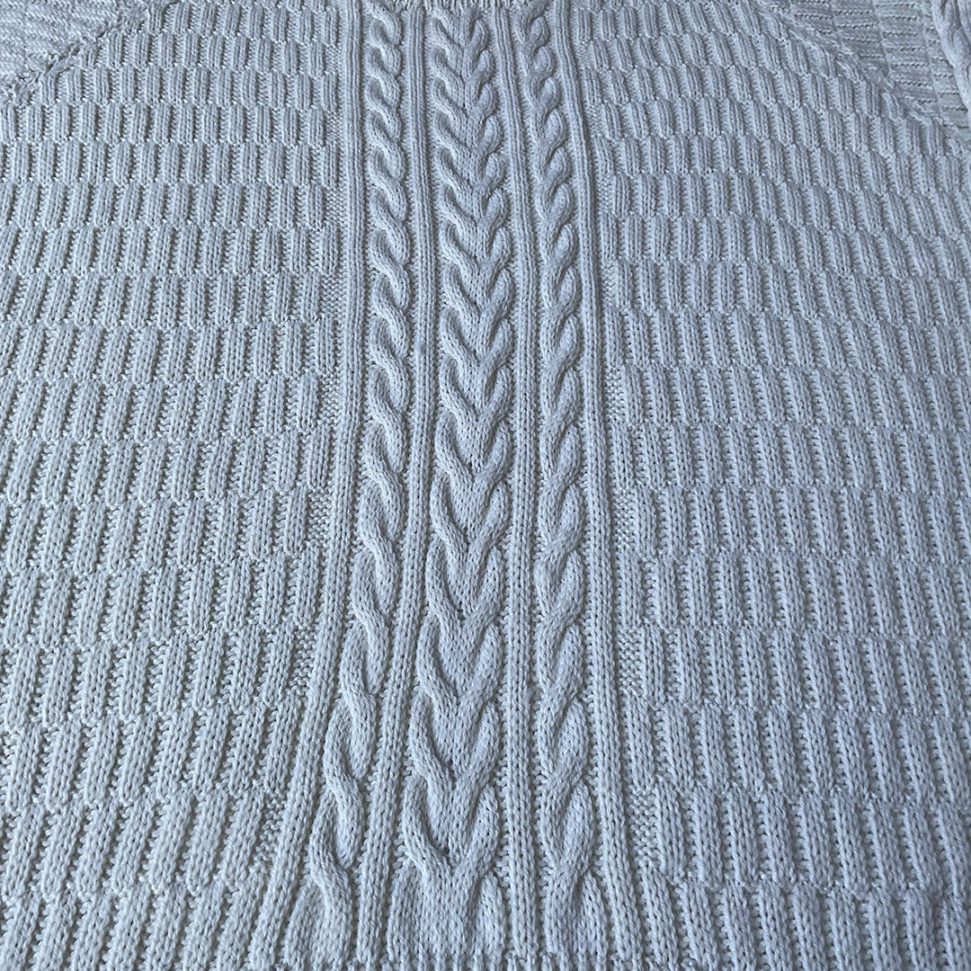 Pullover Round Neck - Ivory Color| For Men | 100% Organic Wool - Mojopanda Organic Store
