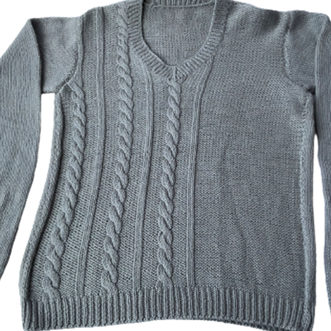 Pullover Round Neck - Ultimate Grey | For Men | 100% Organic Wool - Mojopanda Organic Store