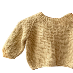 Organic Wool | Pullover | Ivory | 12 Months - Mojopanda Organic Store