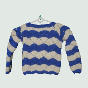 Ocean waves - Woollen Cardigan I 100% Organic wool - Mojopanda Organic Store