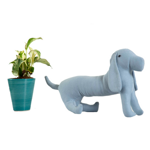 Soft Toys| Knitted Light Blue Stuffed/Plush/Soft Toy | 100% Premium Cotton - Mojopanda Organic Store