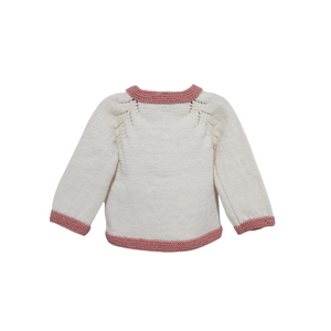 Border Brown Sweater for Baby | 100% Organic Wool - Mojopanda Organic Store