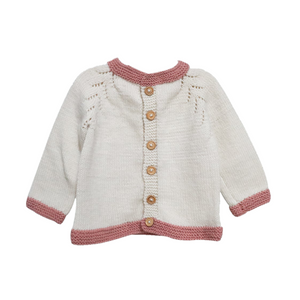 Border Brown Sweater for Baby | 100% Organic Wool - Mojopanda Organic Store
