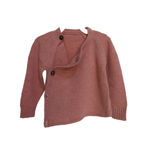 Peach Angrakha Sweater for Baby I 100% Organic Cotton - Mojopanda Organic Store