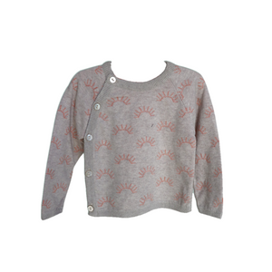 Peach Sunrise Angrakha Sweater for Baby I 100% Organic Cotton - Mojopanda Organic Store