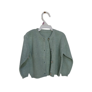 Sea-Green Angrakha Sweater for Baby I 100% Organic Cotton - Mojopanda Organic Store