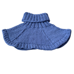 Neck Warmers & Mufflers | Wild Blue | 100% premium Wool | For Women - Mojopanda Organic Store