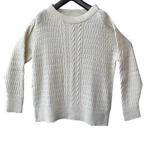 Pullover Round Neck - Ivory Color| For Men | 100% Organic Wool - Mojopanda Organic Store