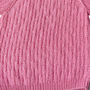 Organic Wool | Pullover | Ivory | Classic Rose | Size- 8-9 years - Mojopanda Organic Store