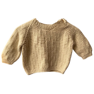 Organic Wool | Pullover | Ivory | 12 Months - Mojopanda Organic Store