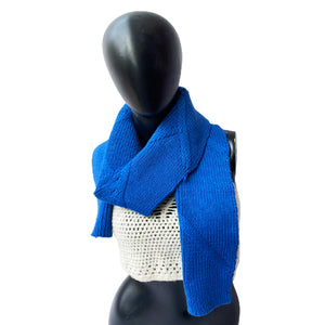 Mufflers & Neck Warmer | Mid Blue | 100% Premium Wool | For Women - Mojopanda Organic Store