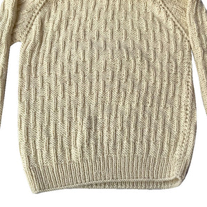 Organic Wool | Pullover | Ivory | Classic Rose | Size- 8-9 years - Mojopanda Organic Store