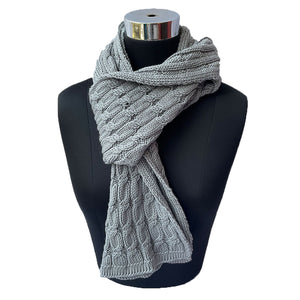 Mufflers & Neck Warmer | Ultimate Grey | 100% Premium Wool | For Women - Mojopanda Organic Store