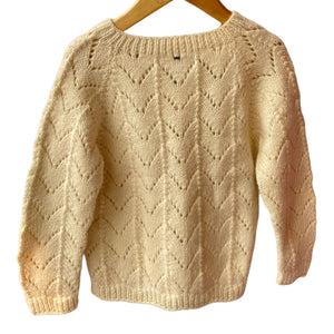 Cardigan Ivory | For Girl & Boy | 100% Organic Wool - Mojopanda Organic Store
