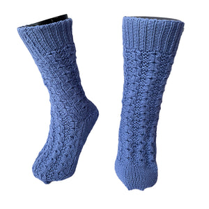 Organic Wool | Socks For Men & Women | Wild Blue - Mojopanda Organic Store
