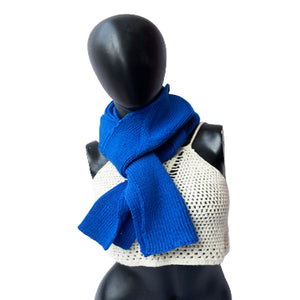 Mufflers & Neck Warmer | Mid Blue | 100% Premium Wool | For Women - Mojopanda Organic Store