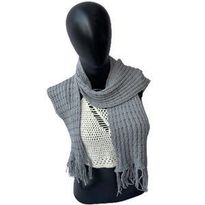 Muffler & Neck Warmer | Ultimate Grey | 100% Premium Wool - Mojopanda Organic Store