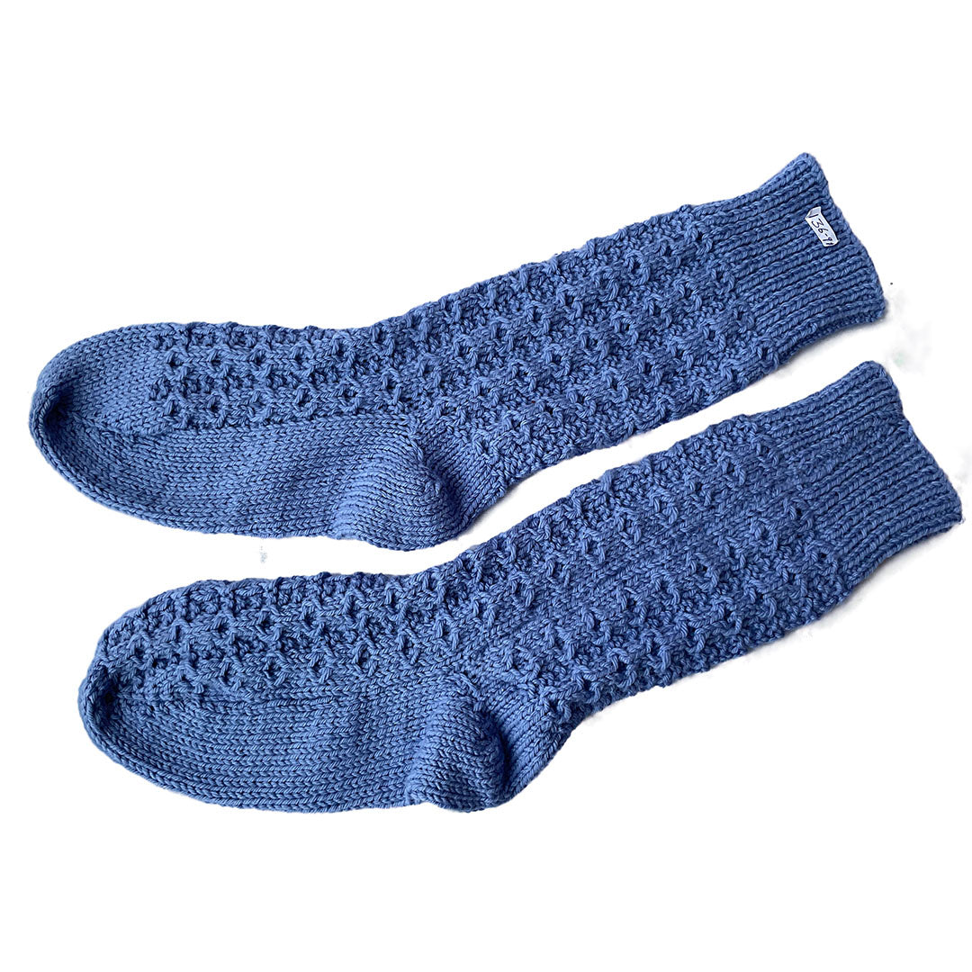Organic Wool | Socks For Men & Women | Wild Blue - Mojopanda Organic Store