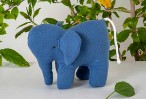 Elephant soft toy Dark Blue/ Made in India /Baby/ Plush/Soft Toy | 100% Premium Cotton - Mojopanda Organic Store