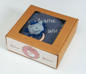Gift Set of 2 (Cushion, Lion Rattle) | 100% Organic Cotton - Mojopanda Organic Store