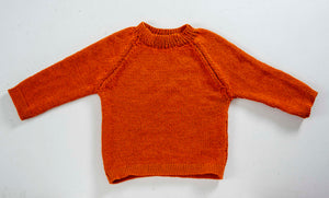 Organic Wool | Pullover |Tomato Cream | Size-5 years - Mojopanda Organic Store