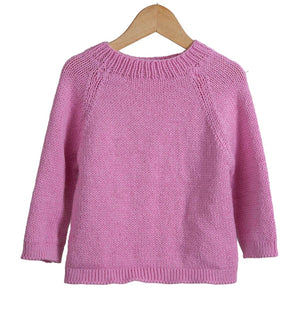 Organic Wool | Pullover | Classic Rose| Size-6 Years - Mojopanda Organic Store