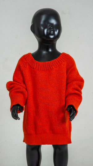 Organic Wool | Pullover | Grenadier | Size- 5 Years - Mojopanda Organic Store