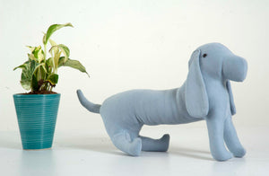 Soft Toys| Knitted Light Blue Stuffed/Plush/Soft Toy | 100% Premium Cotton - Mojopanda Organic Store