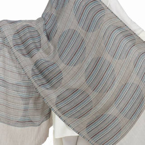 Retro Circles Stole/Shawl | 100% Wool-Silk - Mojopanda Organic Store