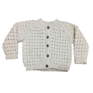 Ivory Cardigan for Boys | 100% Organic Wool - Mojopanda Organic Store