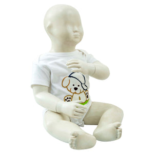 Cute Puppy Printed Romper for Infant baby | 100% Organic Cotton - Mojopanda Organic Store
