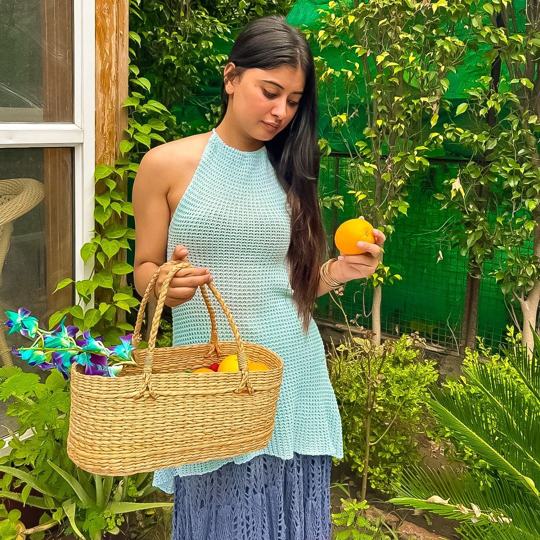 Lorna Crochet Top – Eco-Friendly Handknitted Summer Essential for Women - Mojopanda Organic  Store