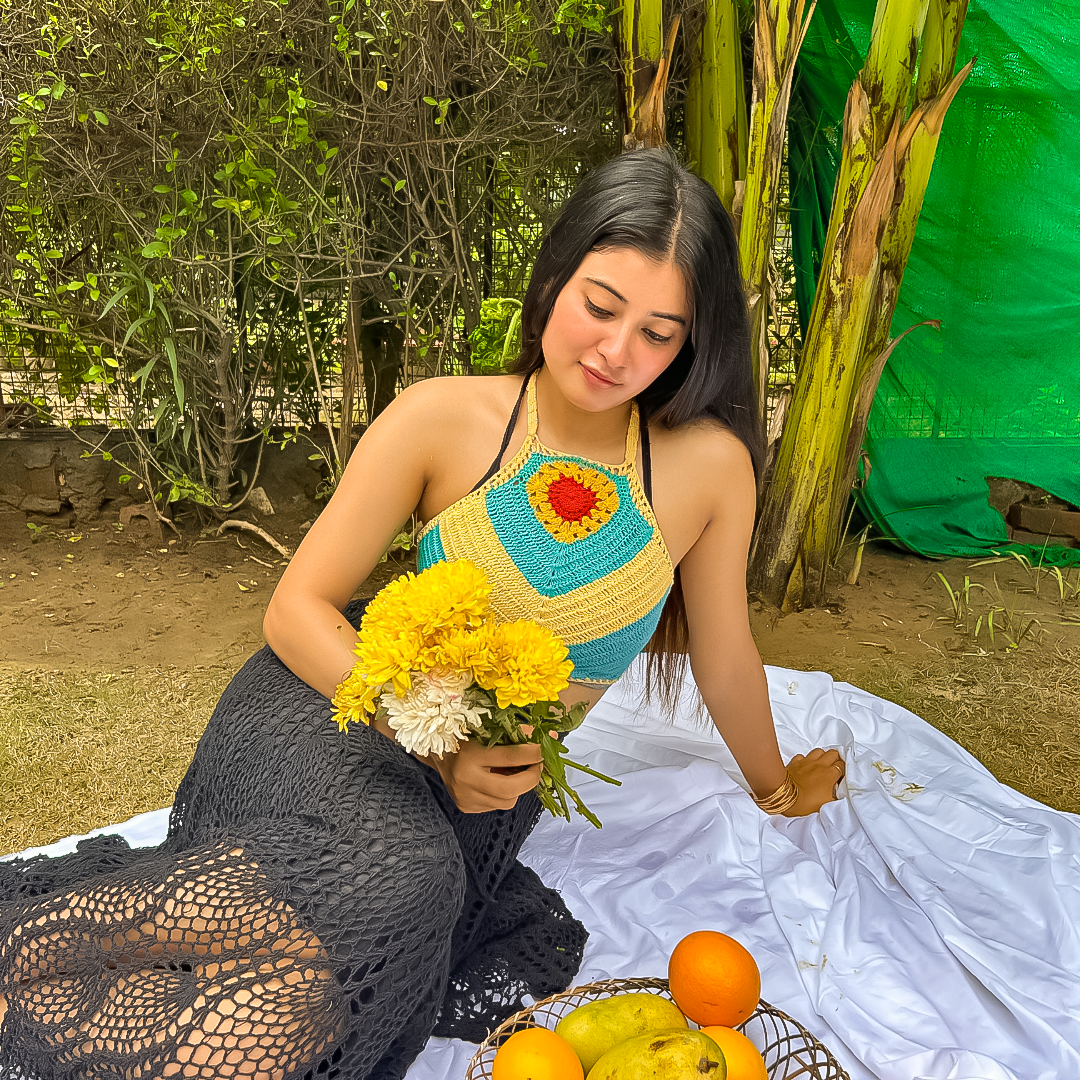 Ailsa Top – Handknitted Eco-Friendly Crochet Top for Women | Timeless Design - Mojopanda Organic  Store